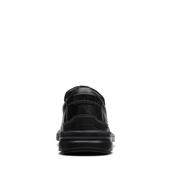 NWT Clarks mens Gessler Step Loafer Black Leather 9.5 Wide US